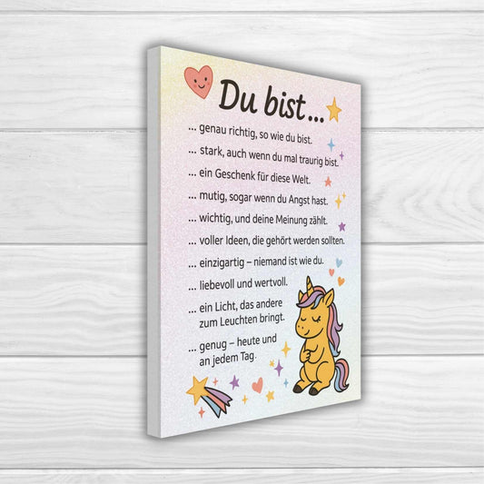 Leinwand "Du bist..." 30x40 cm